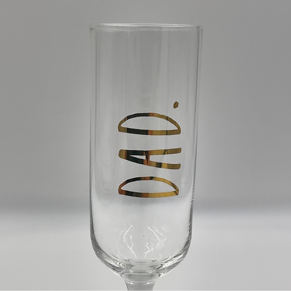 Rae Dunn DAD Pregnancy Announcement Stemmed Champagne Flute Glass Surprise - Picture 5 of 12